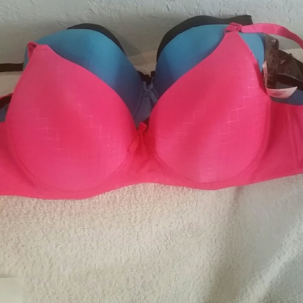 Three Paris Pink Bra's under wire size 44 D